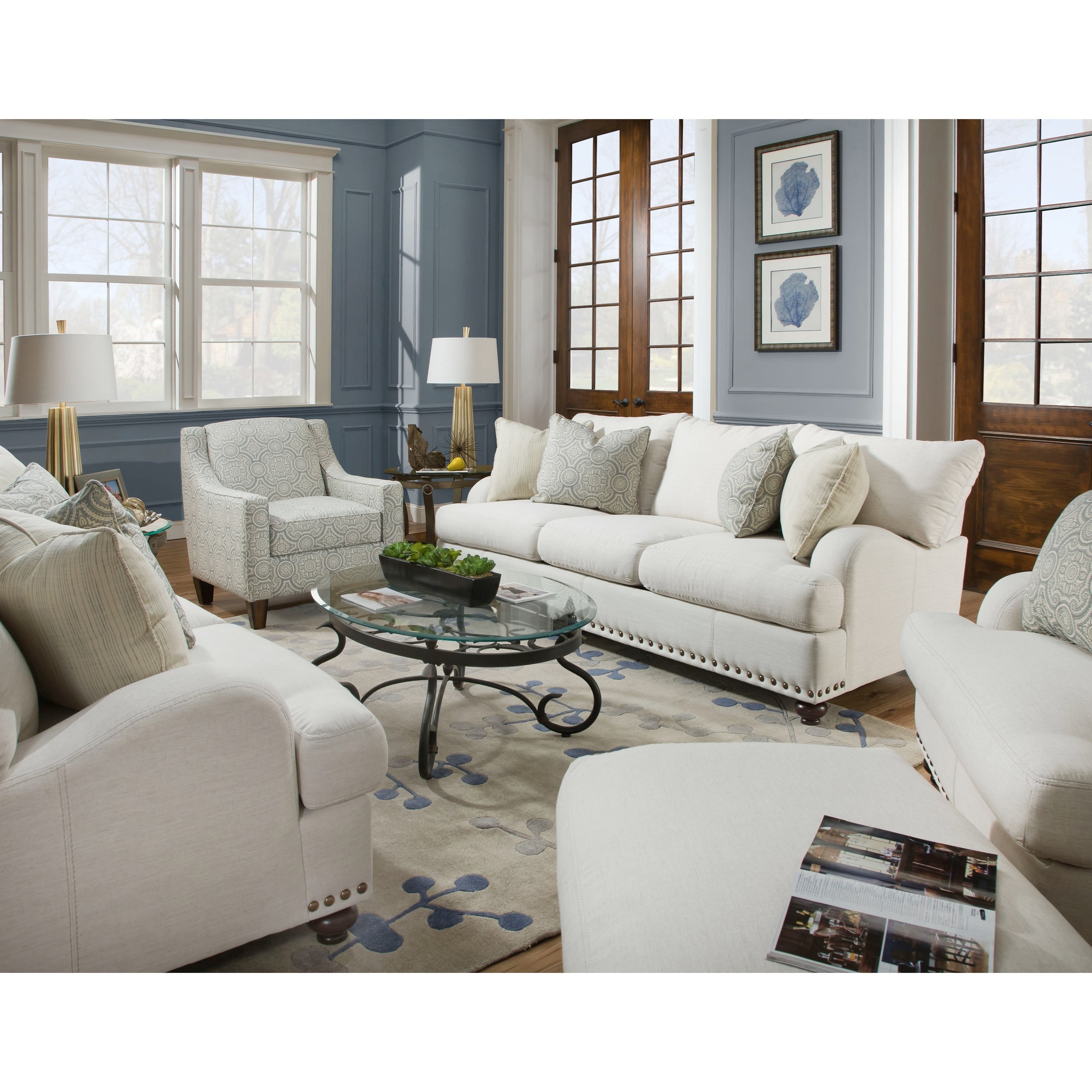 Franklin Brinton Sofa with Reversible Cushions Royal Furniture Sofas
